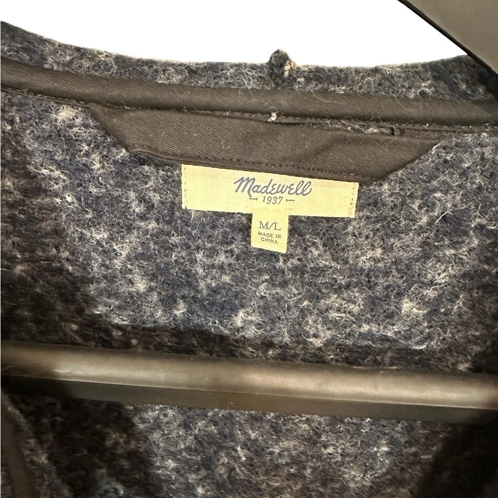 Madewell Chevron Wool Blend Open Jacket – Size M/L - Picture 2 of 4